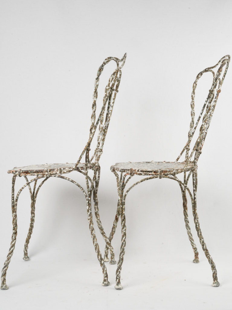 Graceful Late 19th-Century Iron Chairs