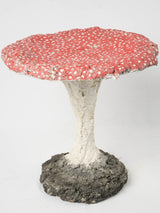 Whimsical vintage French cement garden toadstool