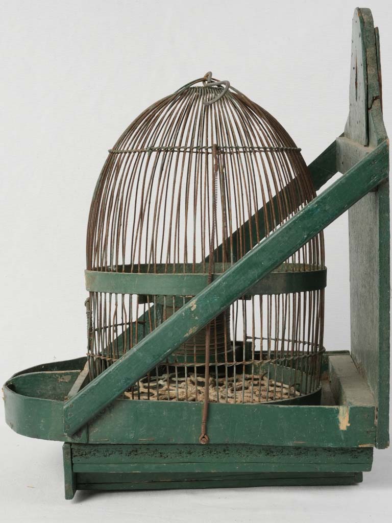 Patinated, Wall-hanging, French Birdcage