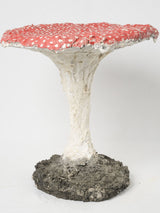 Textured French garden mushroom with red cap