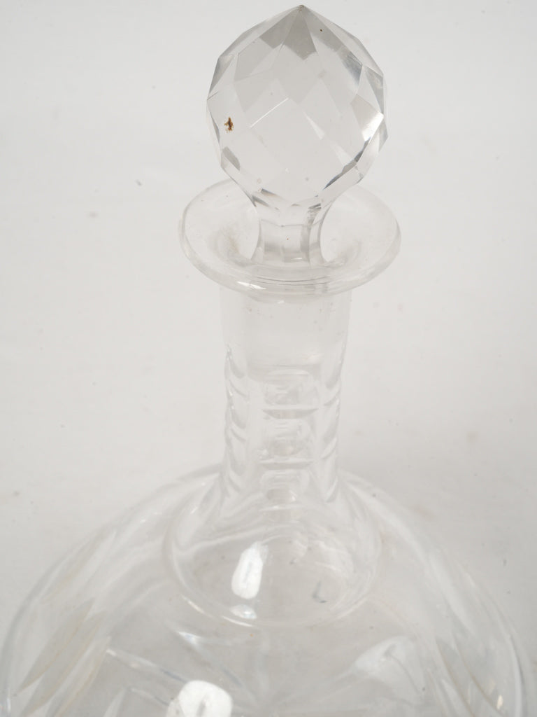 Finely cut Baccarat-style decanter