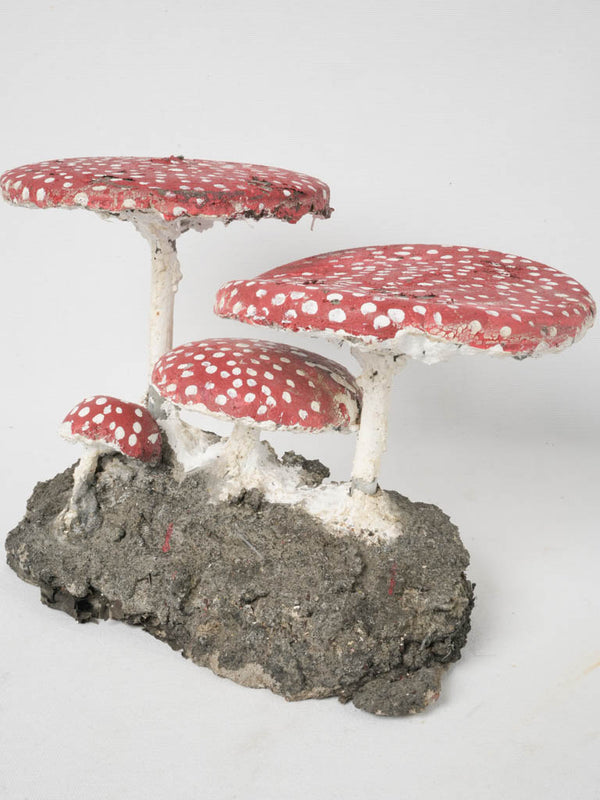 Vintage French Cement Toadstool Sculpture