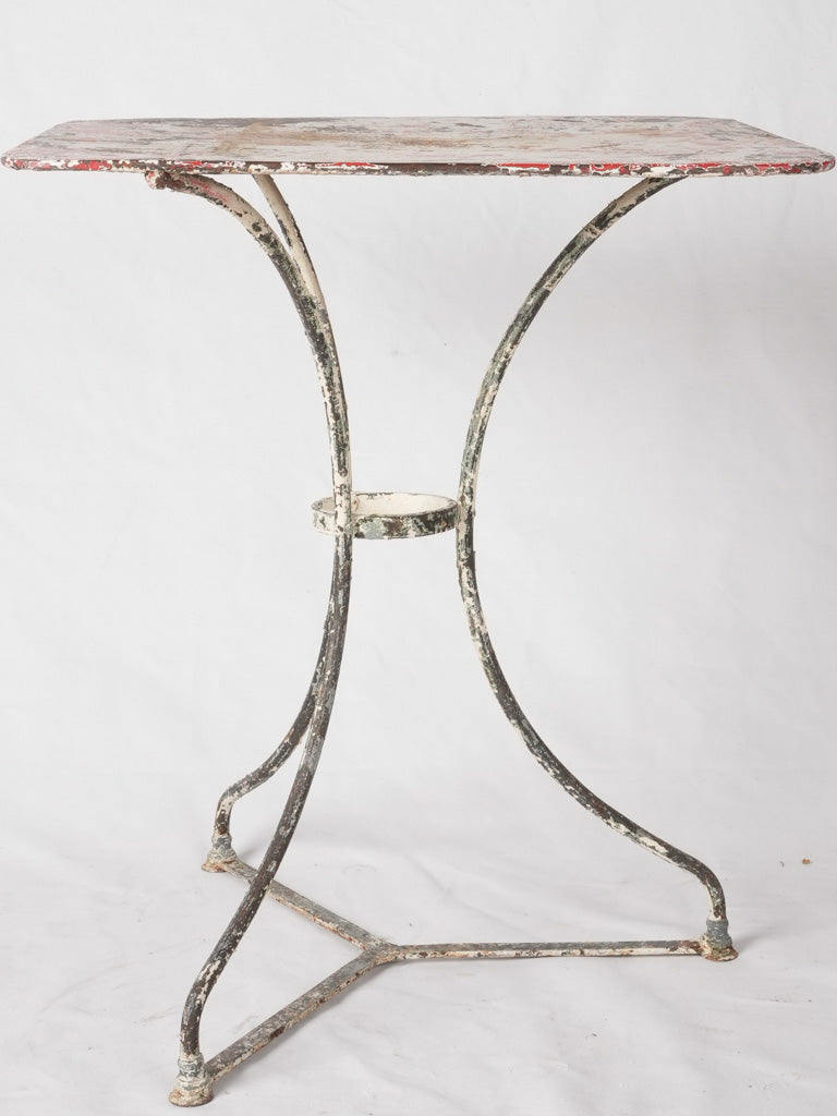 Antique French metal garden table - square