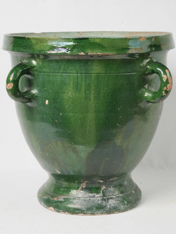 Antique Green Castelnaudary Planter with Handles