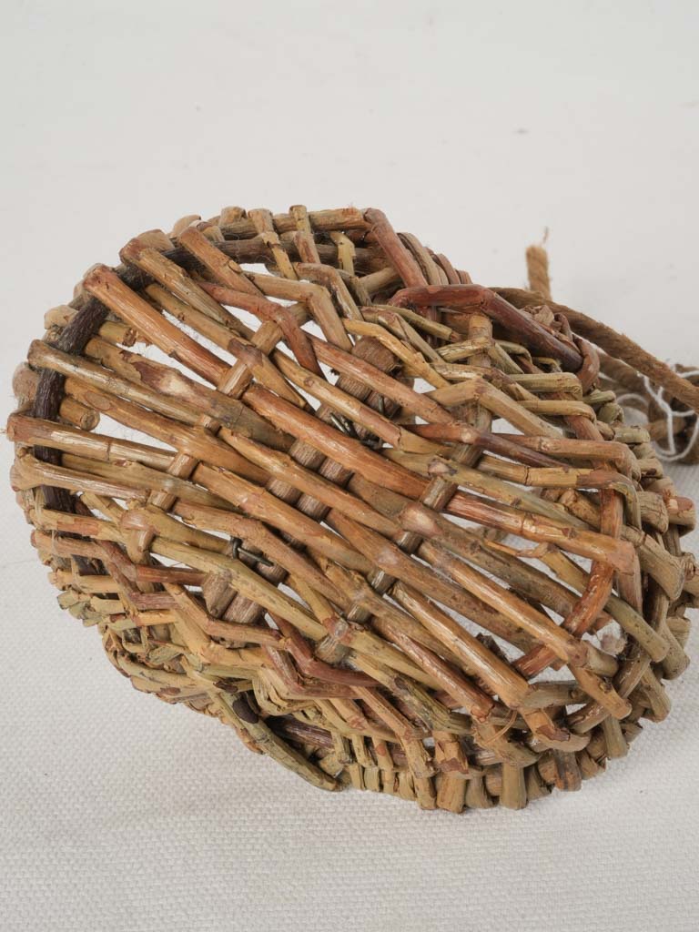 Early 20th-Century French Wicker Mini Doll’s Basket