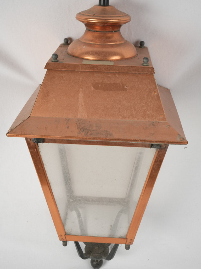 Charming, timeworn French copper street light