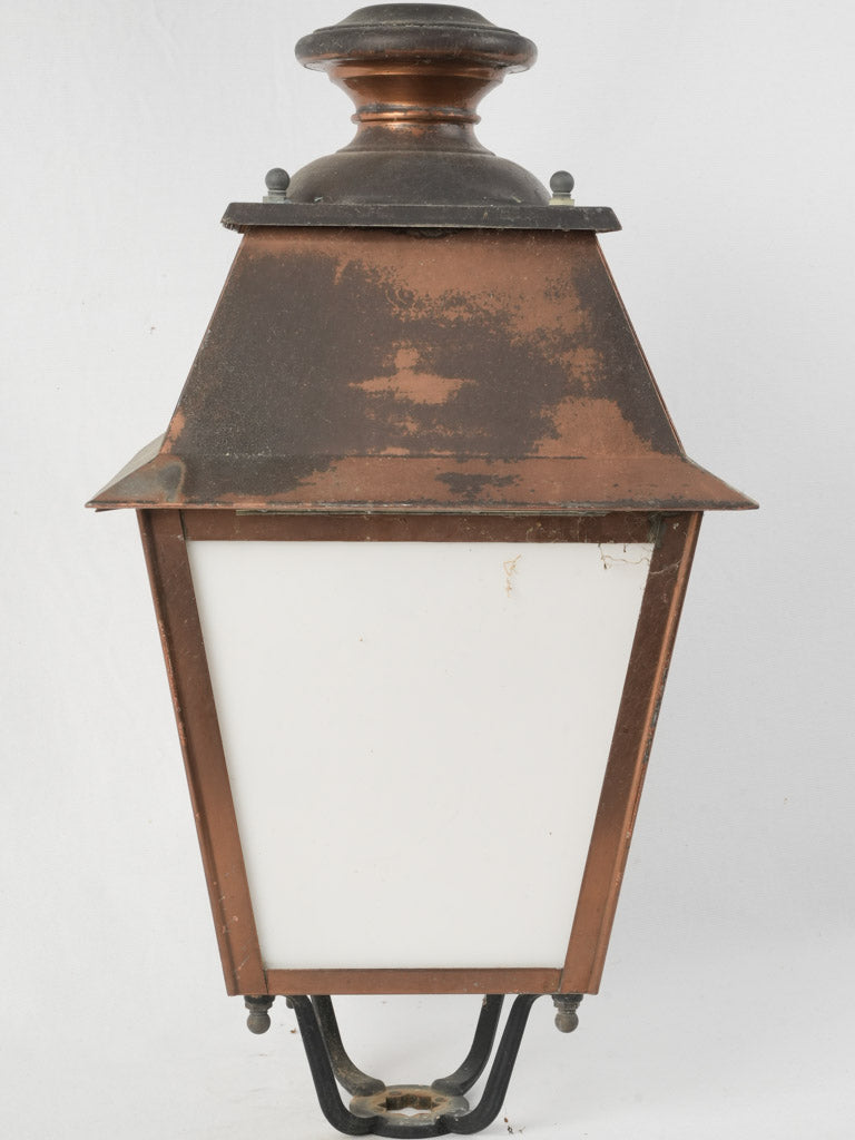 Antique, copper village street lighting