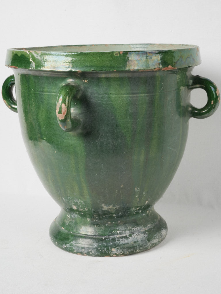 Emerald Green Glazed French Country Urn