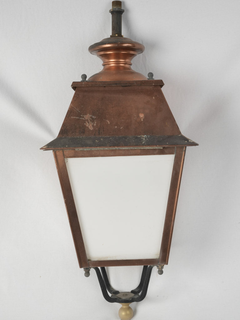 Time-worn vintage French street lighting fixture