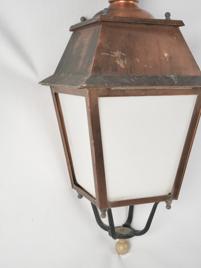 Antique French lantern with warm patina