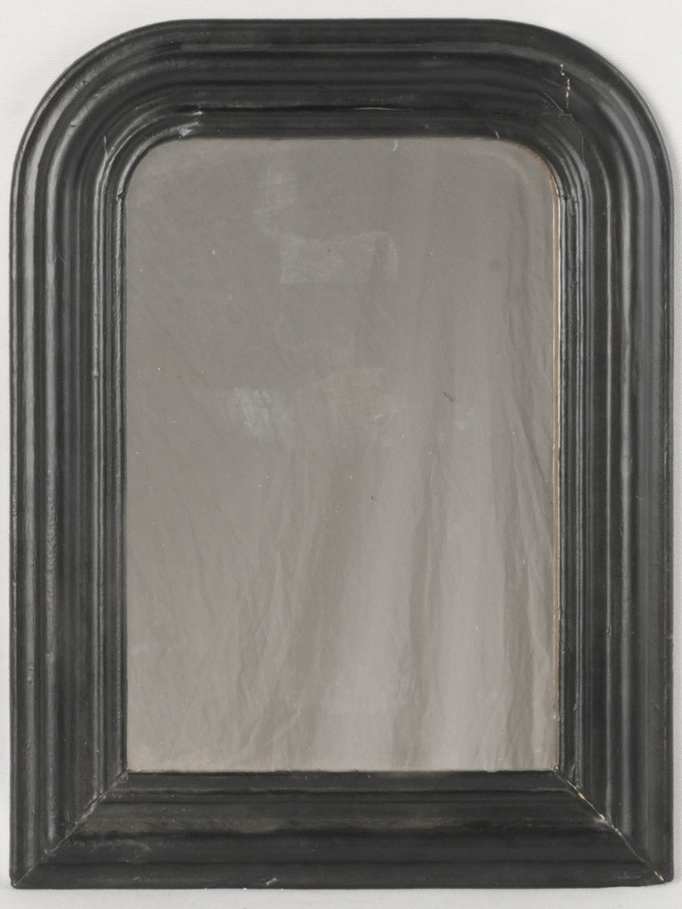 Antique French mirror with black frame