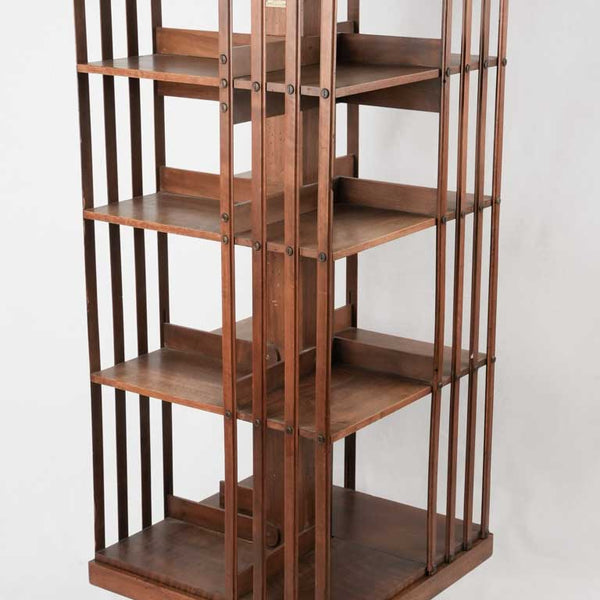 Retro Rotating Bookcase Looks Like an Abstracted Tree