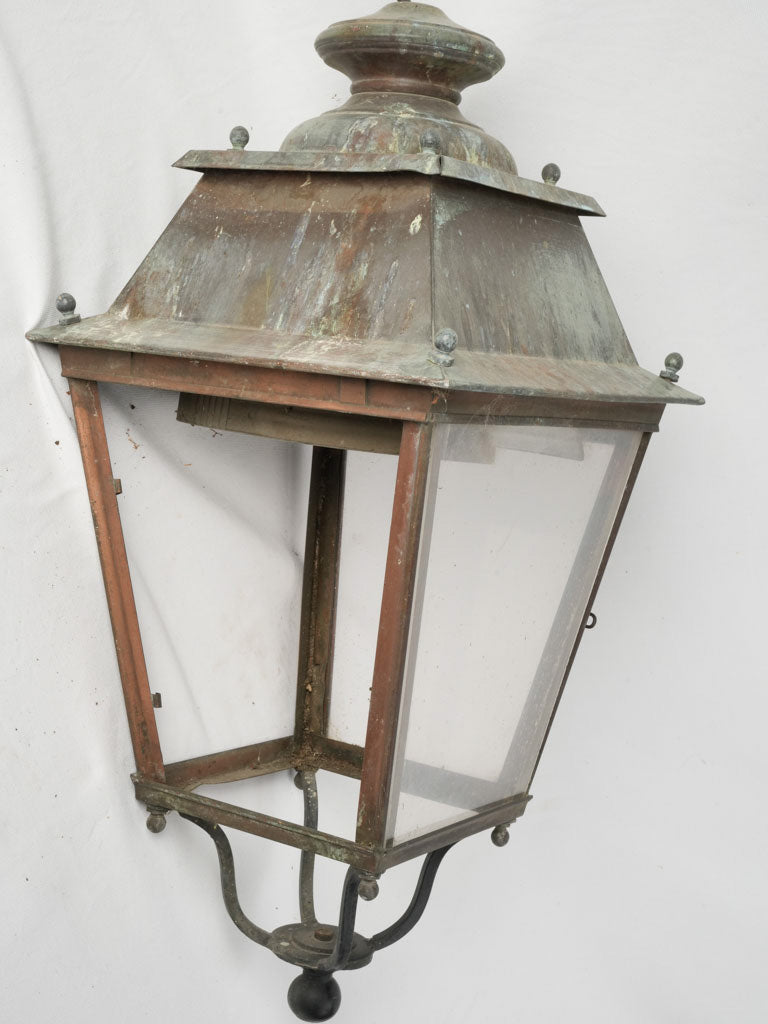 Vintage French copper pendant lantern