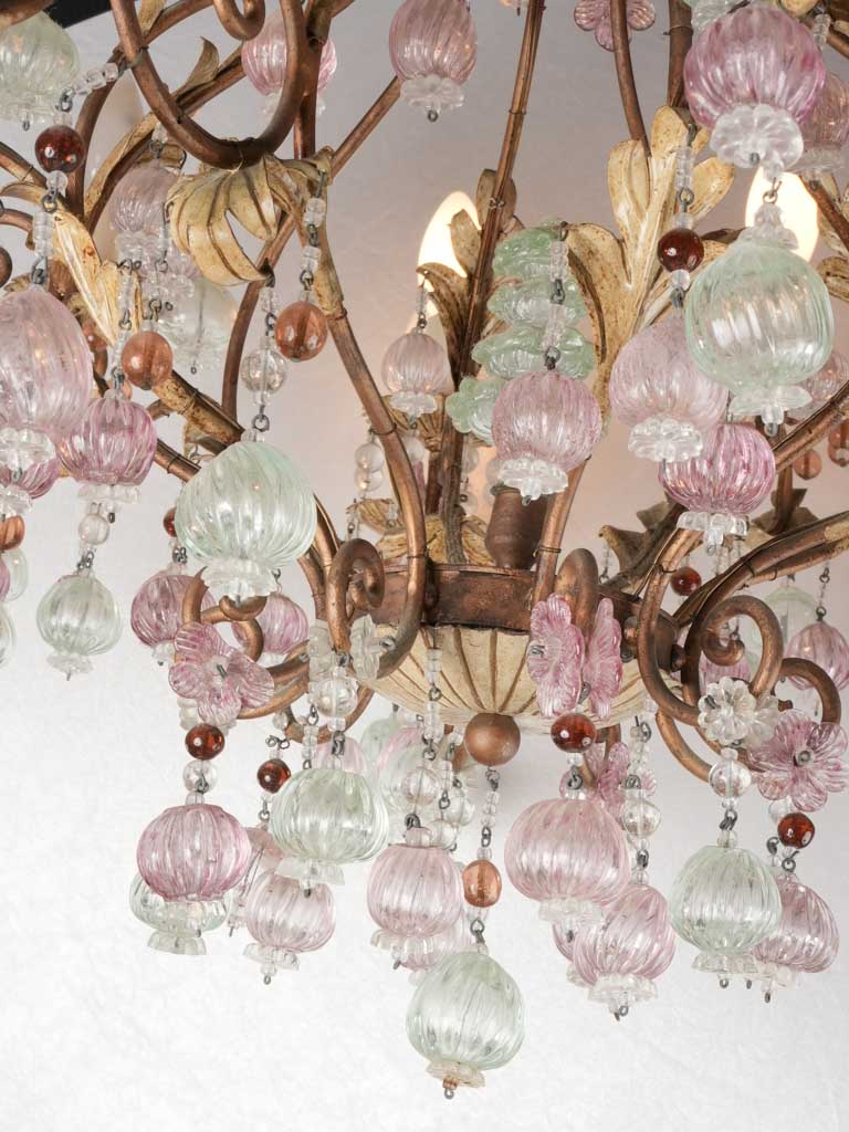 Feminine floral Murano lighting fixture