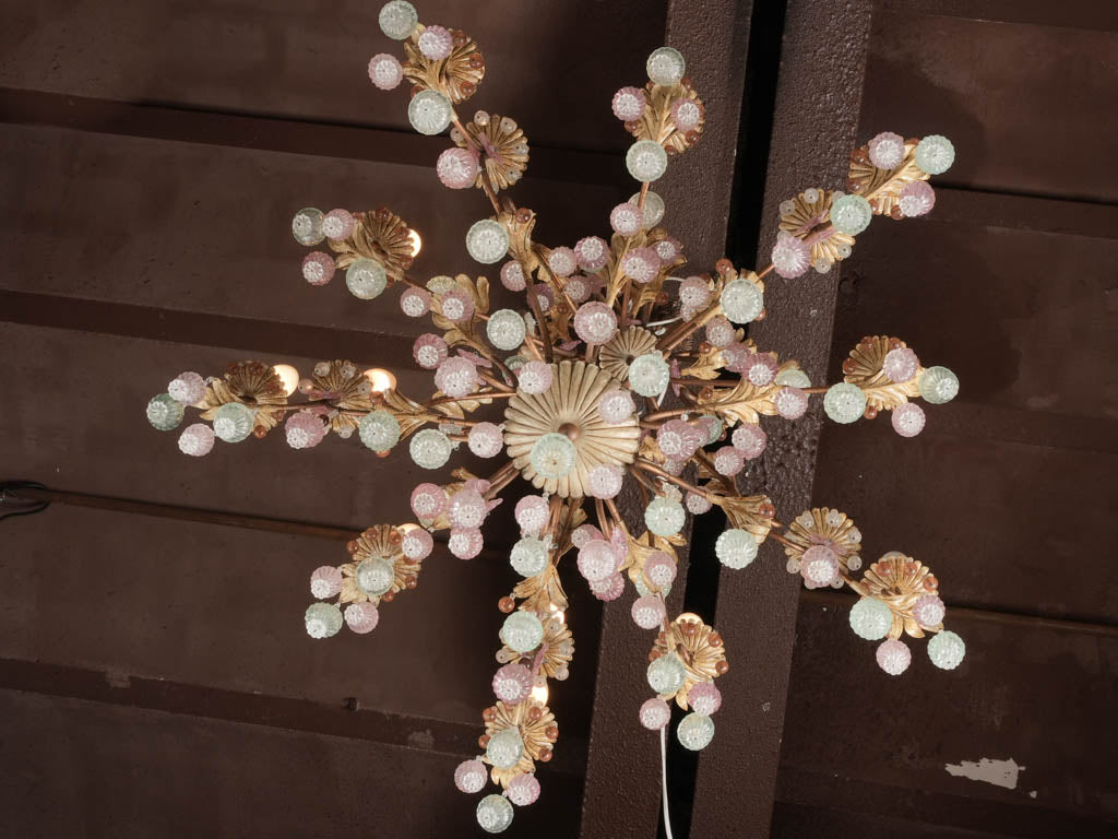 Charming pink Murano antique chandelier