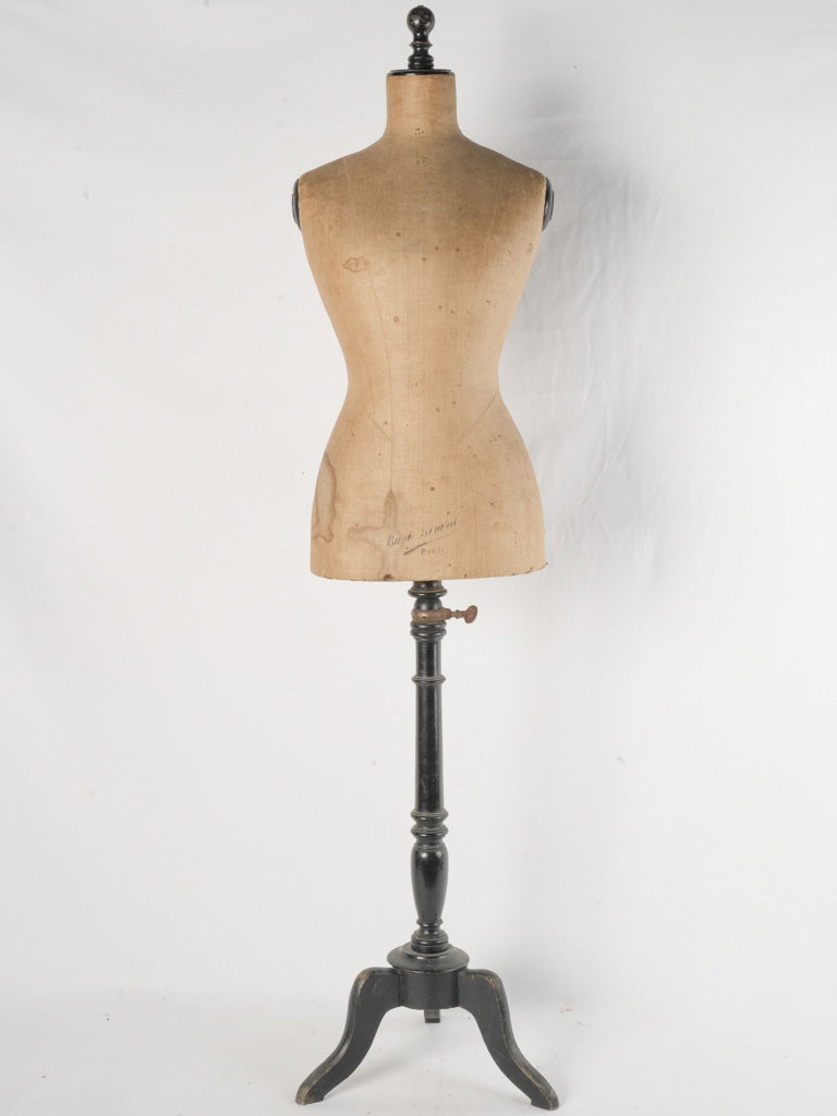 Antique linen-covered tailor's mannequin