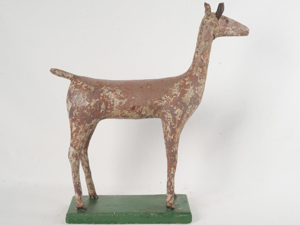 Antique French Garden Deer Sculpture 28¾"