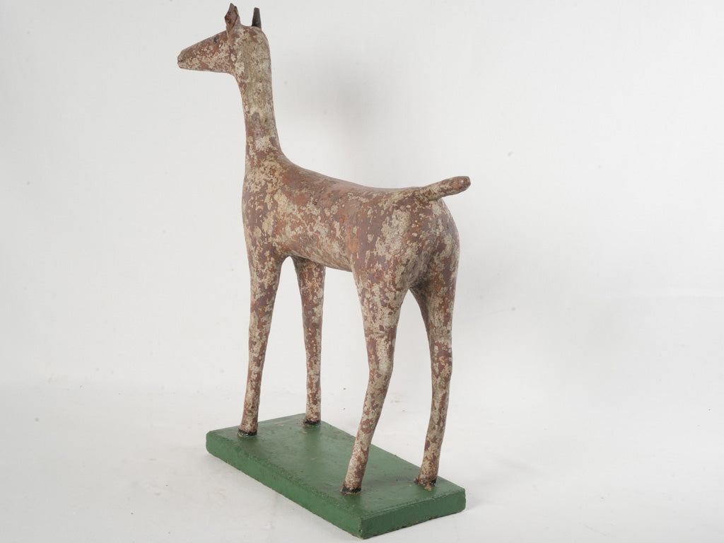 Antique French Garden Deer Sculpture 28¾"