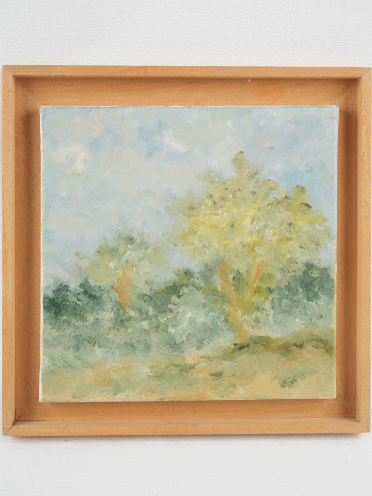 Contemporary landscape painting by Karibou - “Le Mistral” 14½" x 14½"