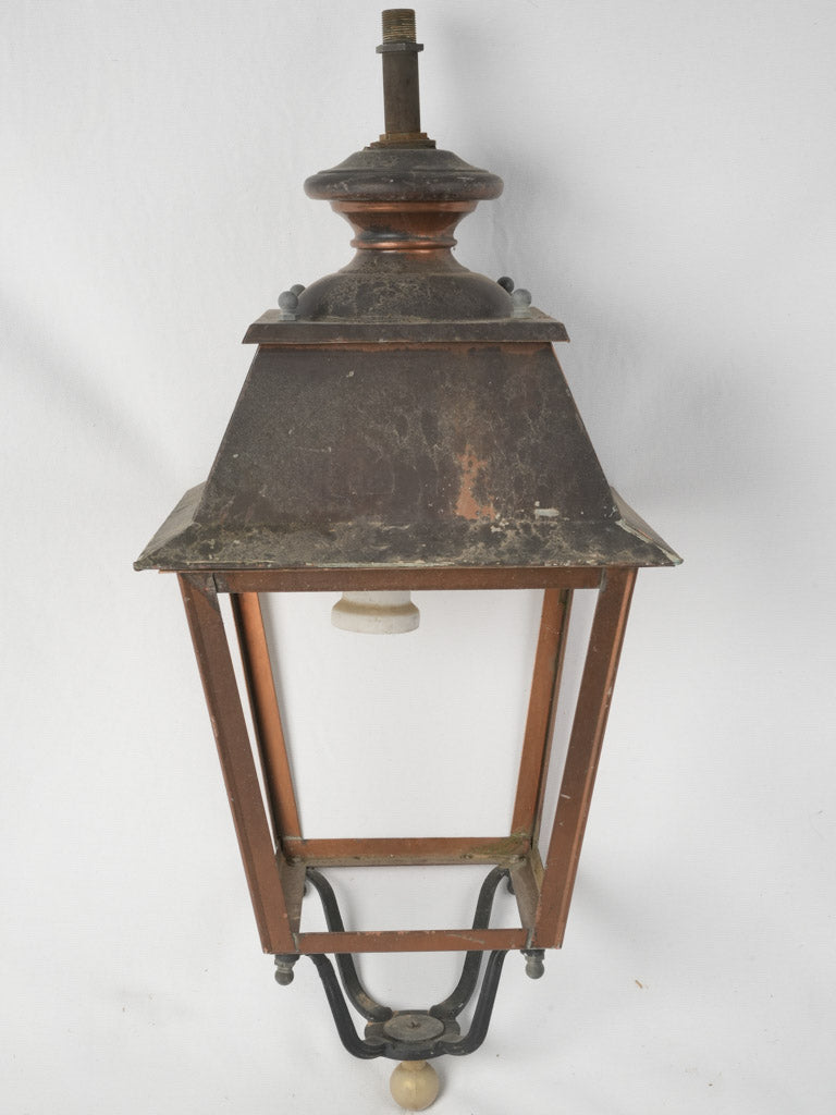 Aged copper lantern from 1950s