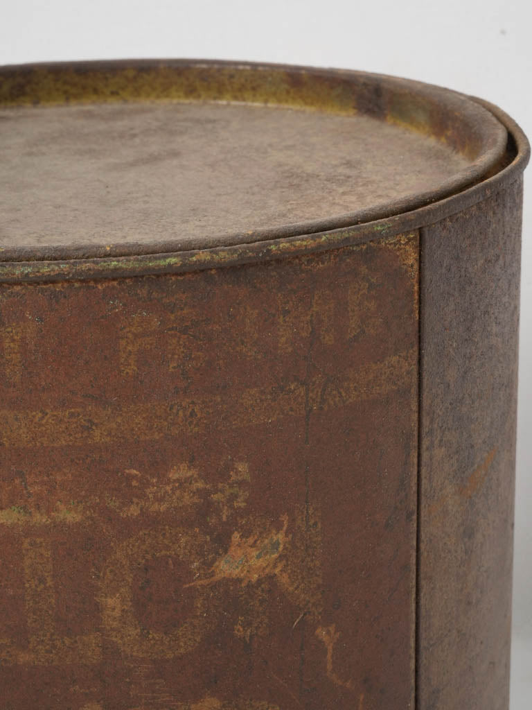 Vintage rusty metal KUB storage