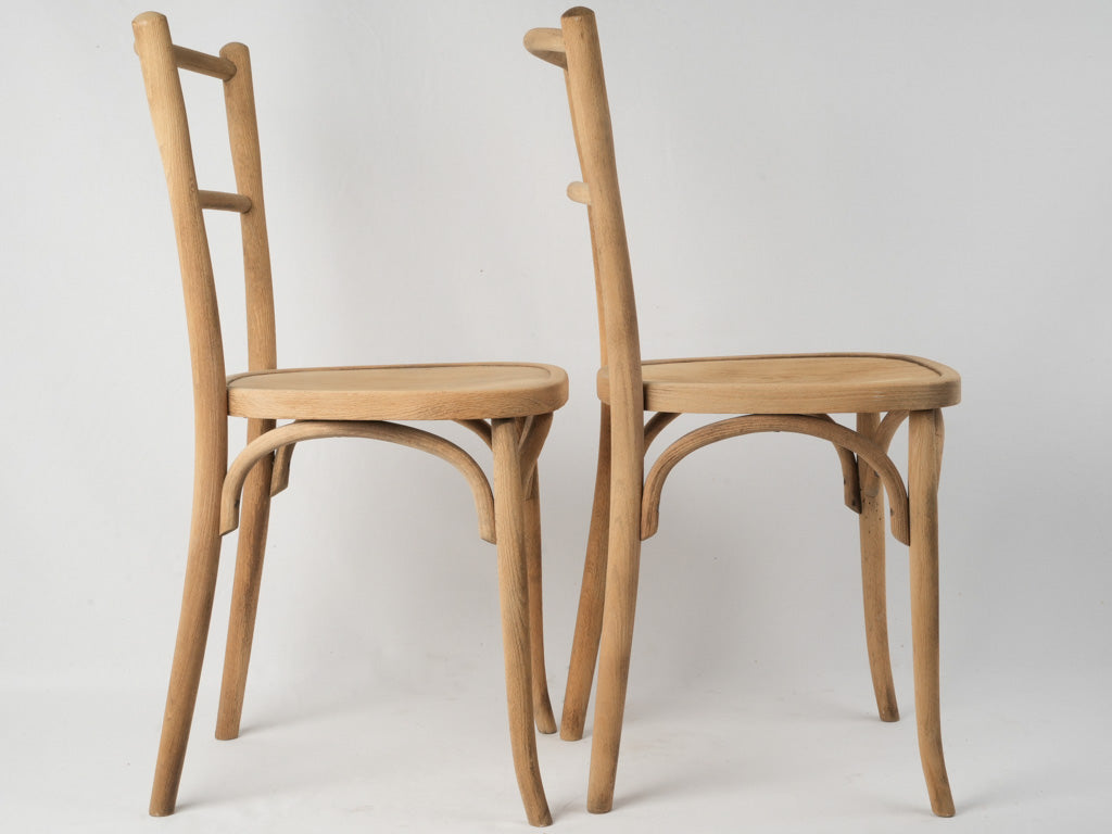 Classic stripped beechwood chairs