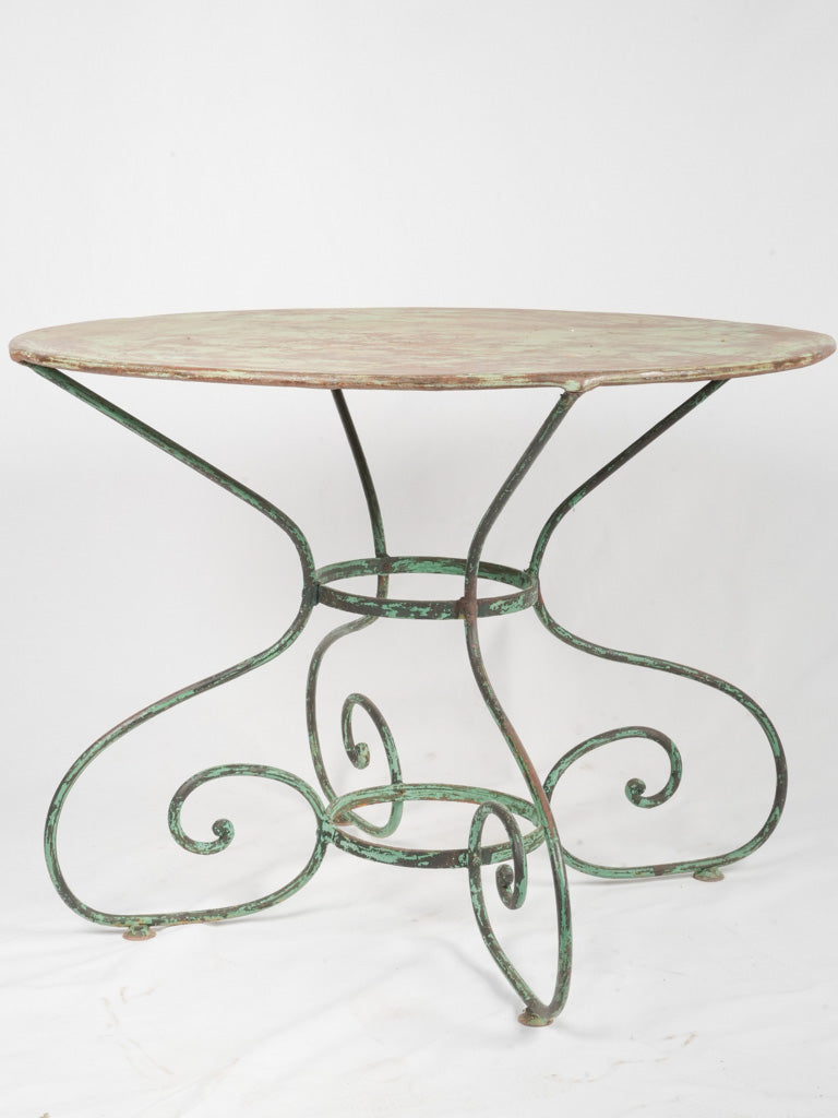 Vintage French wrought iron garden table