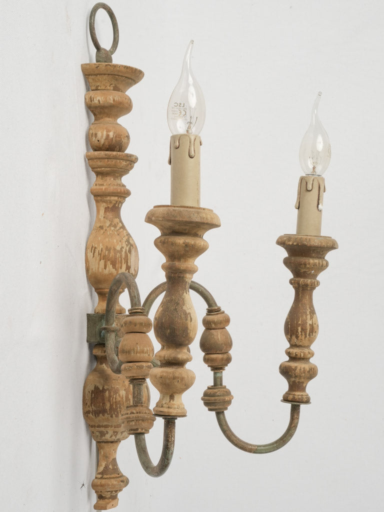 Distressed rustic French country sconce