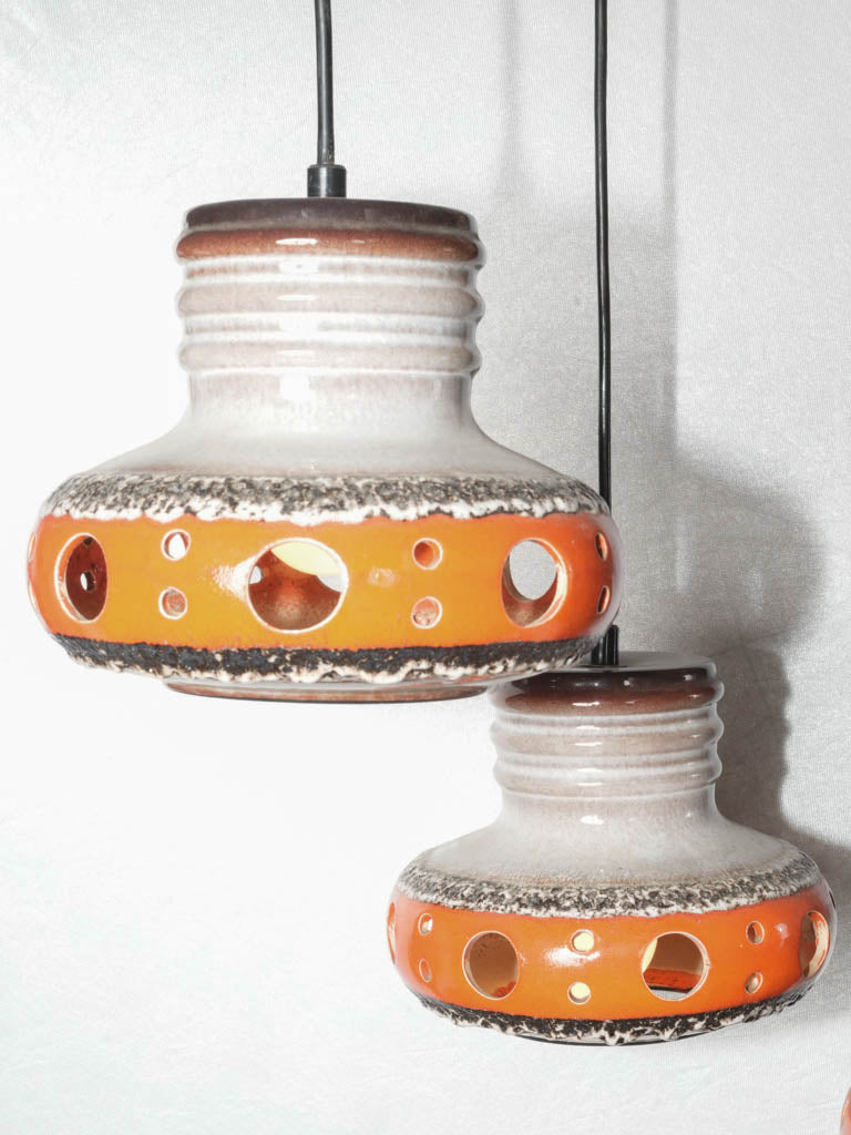 Handcrafted earthy tones lighting fixture  