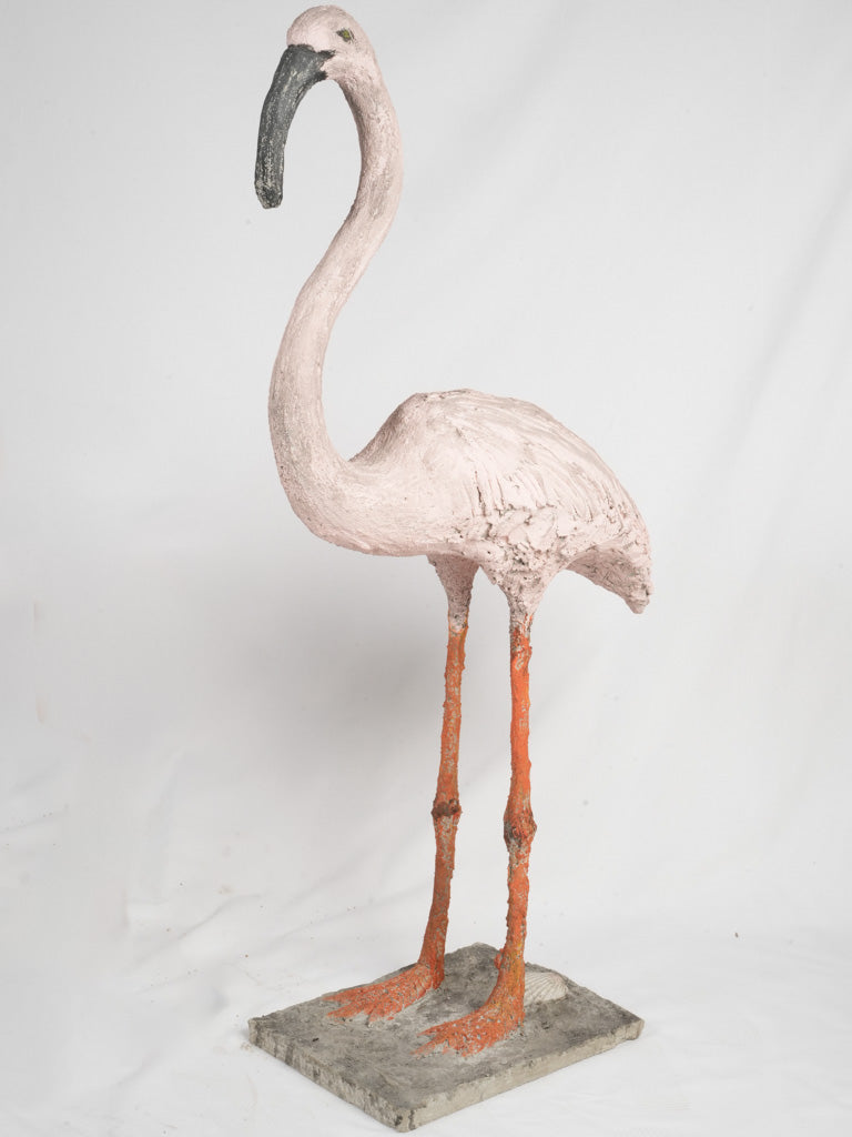 Whimsical 60s garden flamingo statues