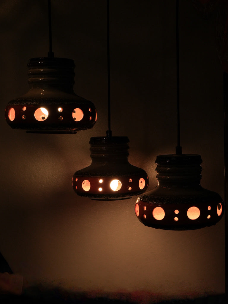 Vintage handcrafted ceramic light shades  