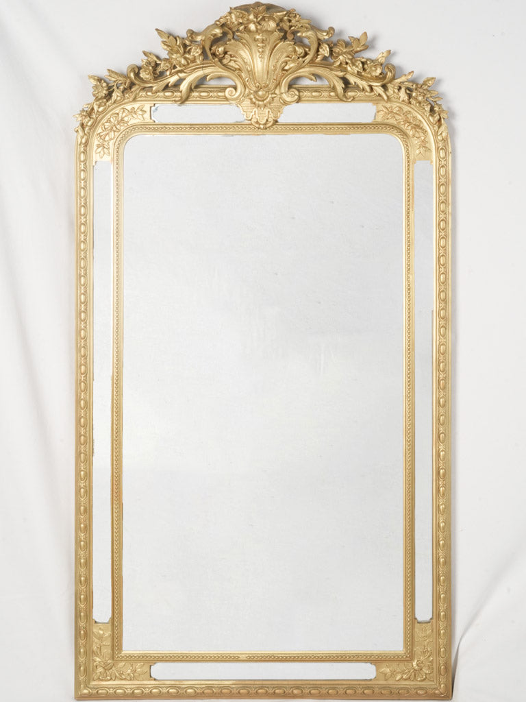 Large 19th Century Napoleon III Crested Mirror 62¼" x 34¼"