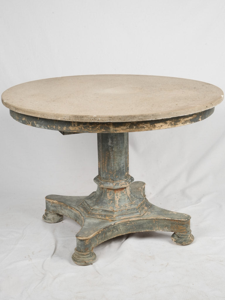 Elegant, aged, French, central, antique, entryway table