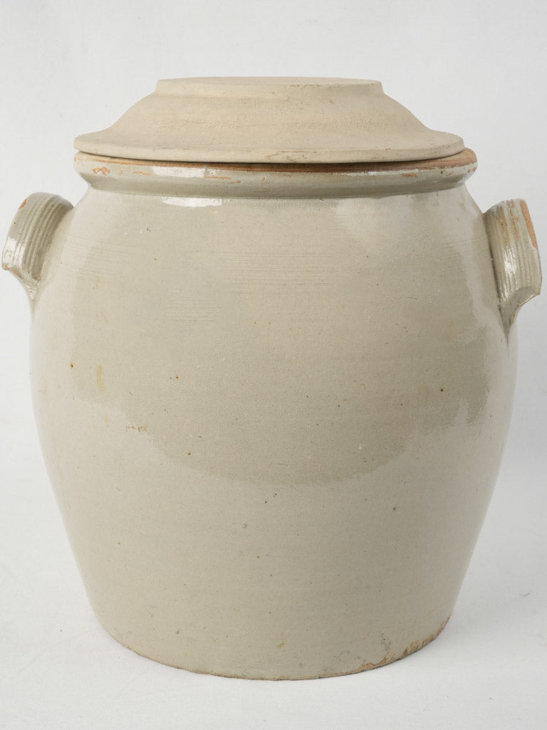 Gray Auvergne glaze stoneware jar