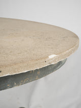 Refined, weathered, teak, round, marble, center table