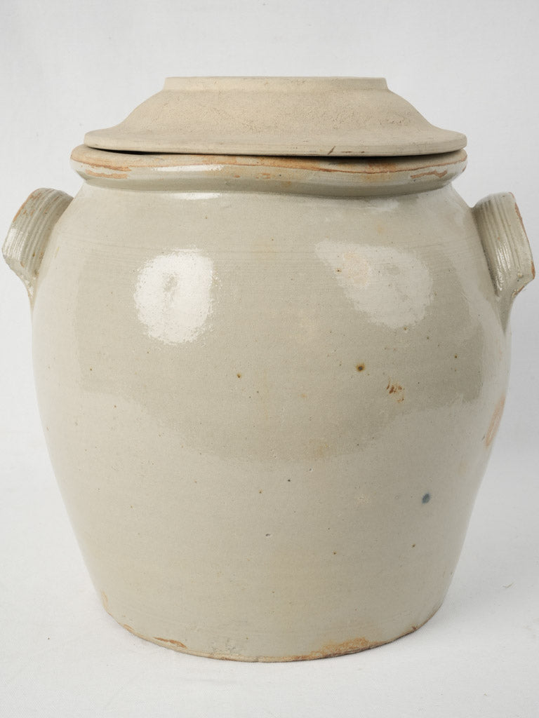 Weathered large earthenware crock