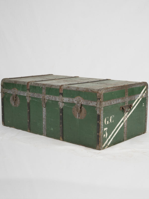 Rugged, weathered colonial trunk