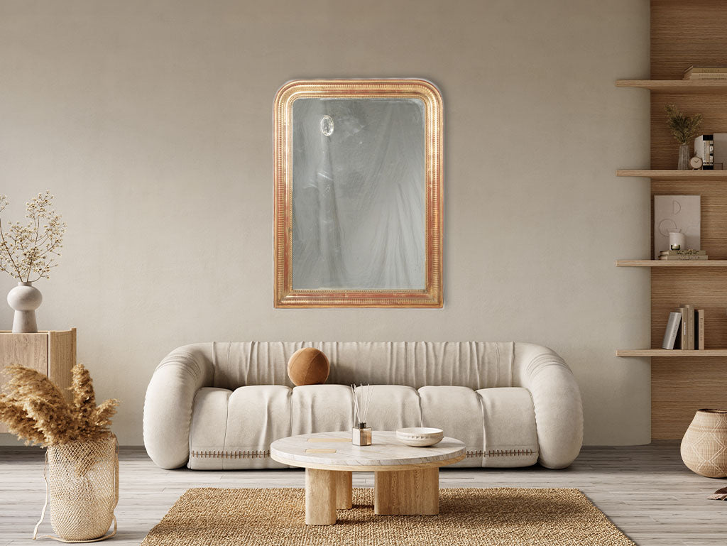 Authentic, burnished sheen mirror  