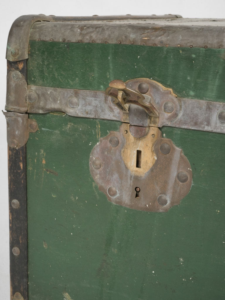 Original metal hardware vintage trunk