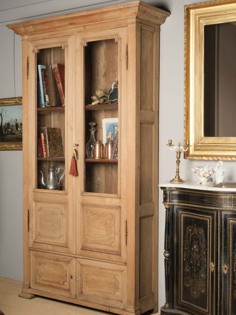 Pair of antique French bookcases / storage cabinets - early 20th century 94½" x 47¾"