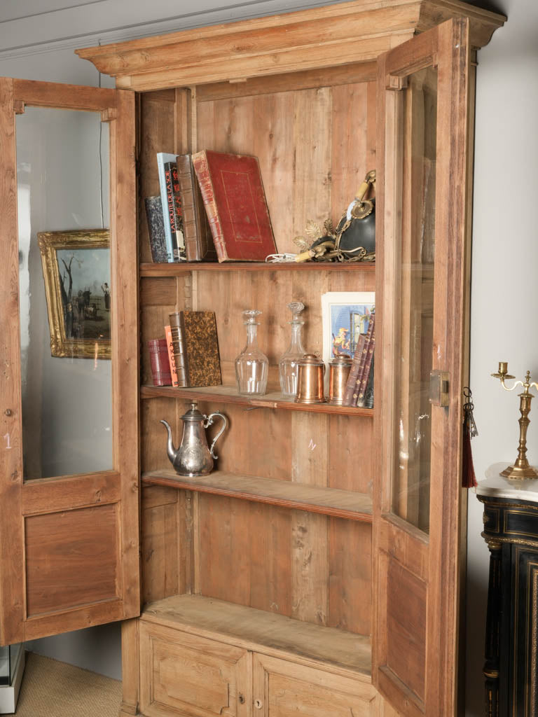 Pair of antique French bookcases / storage cabinets - early 20th century 94½" x 47¾"