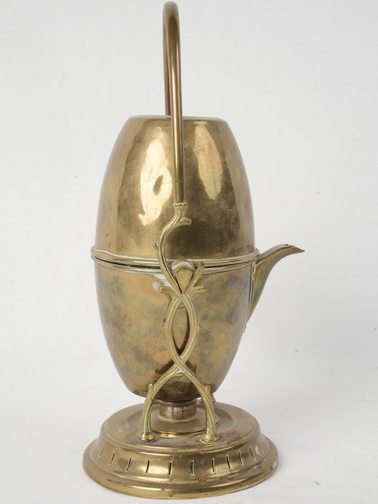 Aged brass spirit burner cafetière