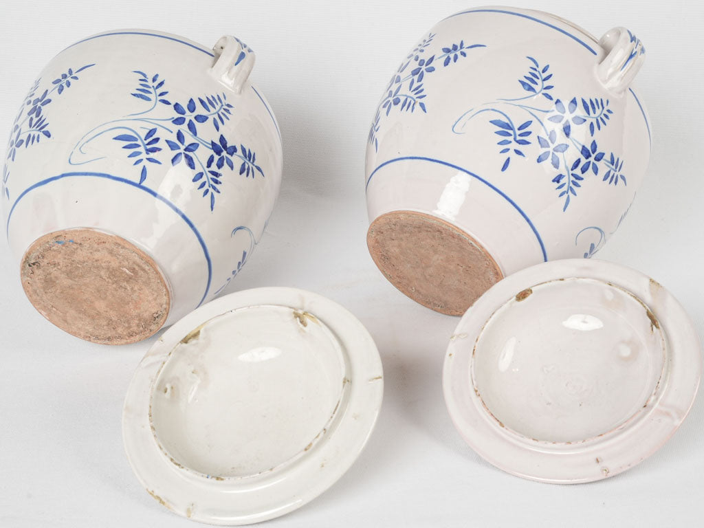 Delightful vintage Mediterranean floral containers