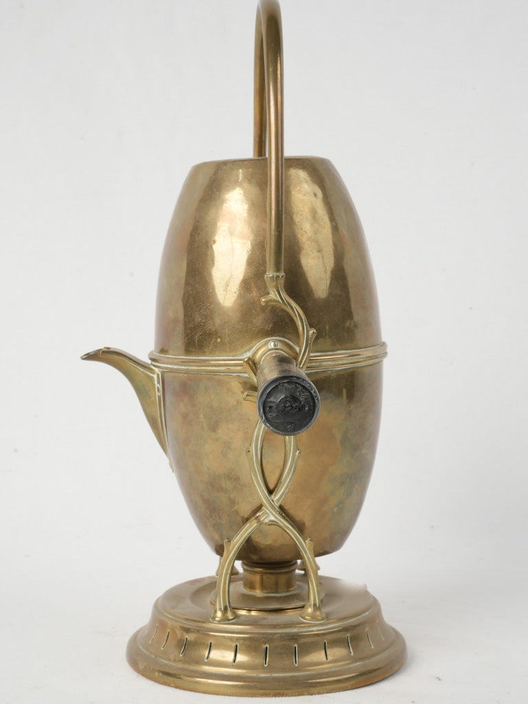 Brass patina tilting coffee pot