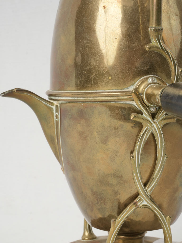 Ornate brass coffee maker