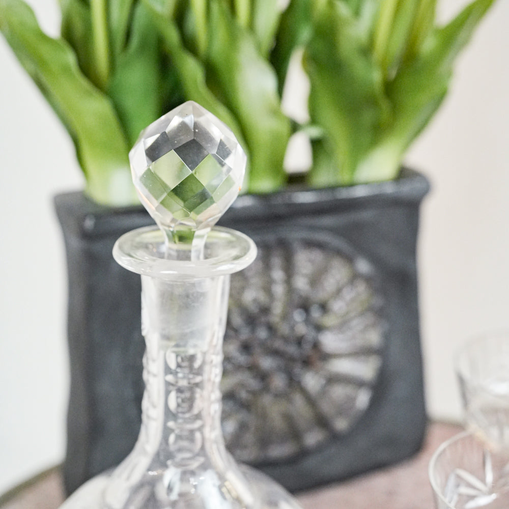 Early 20th-Century Baccarat Style Crystal Decanter 9½"