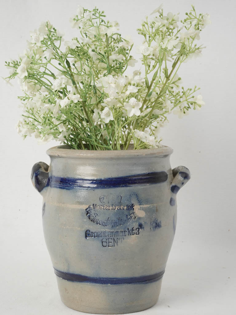 Antique Belgian "Cologne" blue stoneware