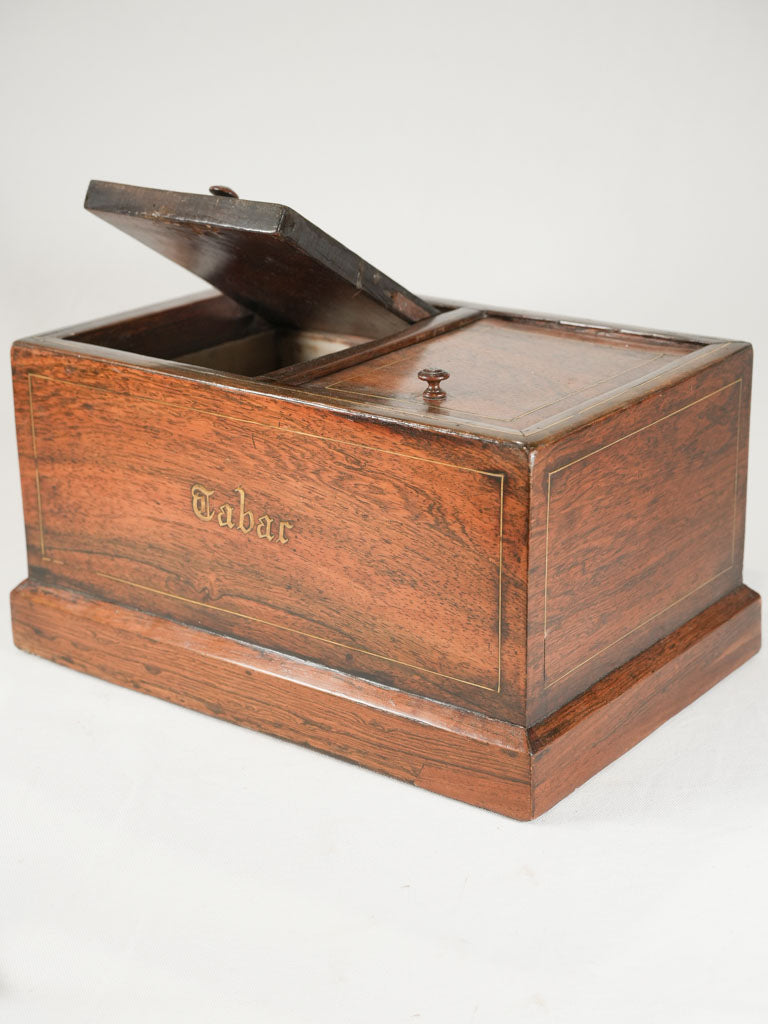 Antique French Tobacco Box w/ Marble Interior