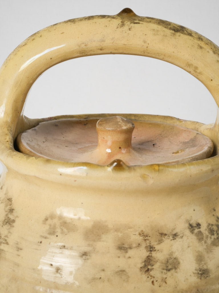 Ornate yellow glazed water ewer