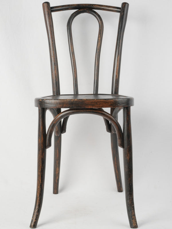 Restored blackened bentwood dining chair